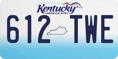 KY license plate 612TWE