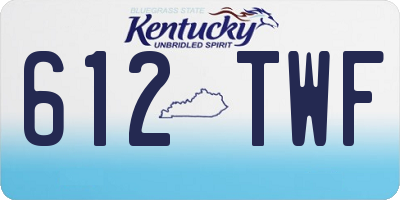 KY license plate 612TWF