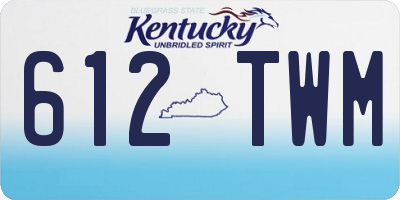 KY license plate 612TWM