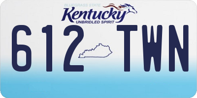 KY license plate 612TWN