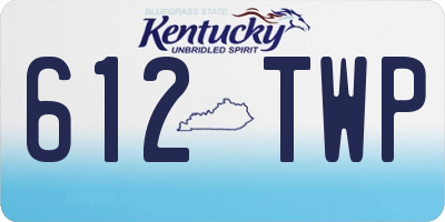 KY license plate 612TWP