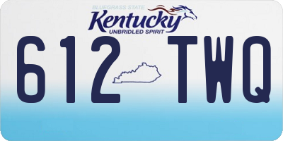 KY license plate 612TWQ