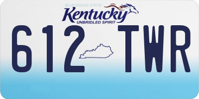 KY license plate 612TWR