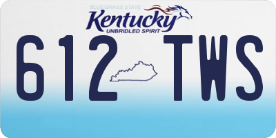 KY license plate 612TWS