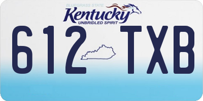 KY license plate 612TXB