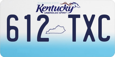 KY license plate 612TXC