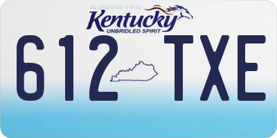 KY license plate 612TXE