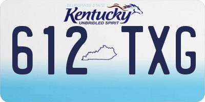 KY license plate 612TXG