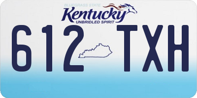 KY license plate 612TXH