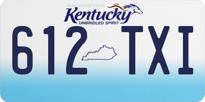 KY license plate 612TXI