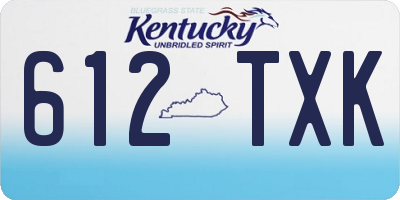 KY license plate 612TXK
