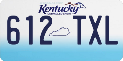 KY license plate 612TXL