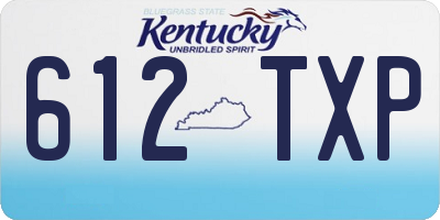 KY license plate 612TXP