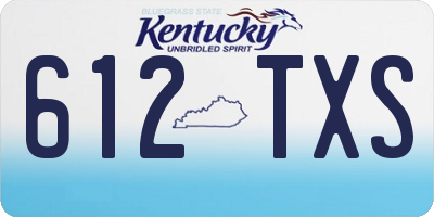 KY license plate 612TXS