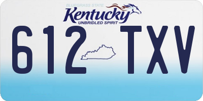 KY license plate 612TXV