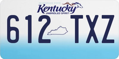 KY license plate 612TXZ