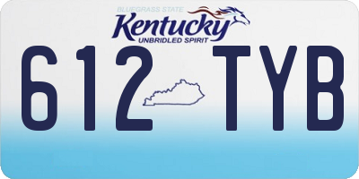 KY license plate 612TYB