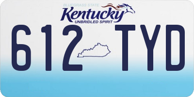 KY license plate 612TYD