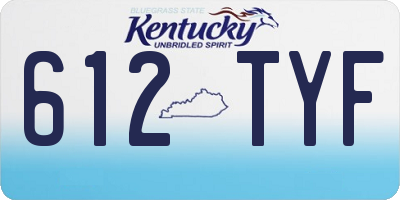 KY license plate 612TYF