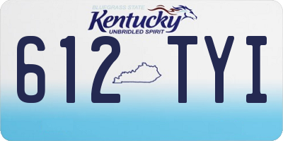 KY license plate 612TYI