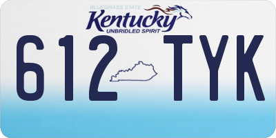 KY license plate 612TYK