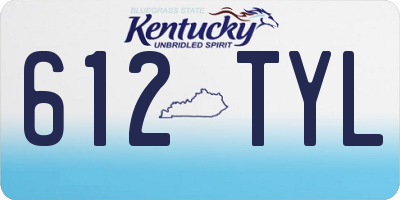 KY license plate 612TYL