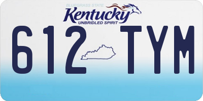 KY license plate 612TYM