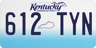 KY license plate 612TYN