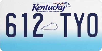 KY license plate 612TYO