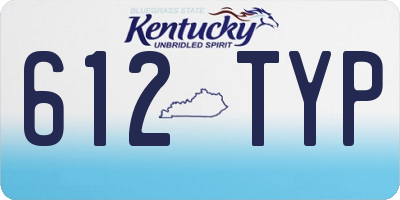 KY license plate 612TYP