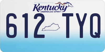 KY license plate 612TYQ