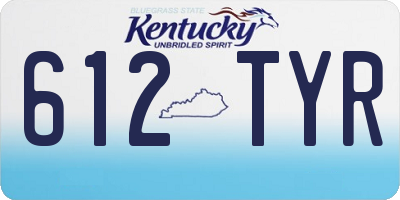 KY license plate 612TYR