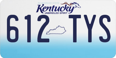 KY license plate 612TYS