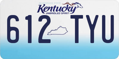KY license plate 612TYU