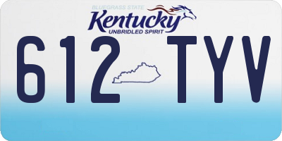 KY license plate 612TYV