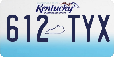 KY license plate 612TYX