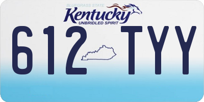 KY license plate 612TYY