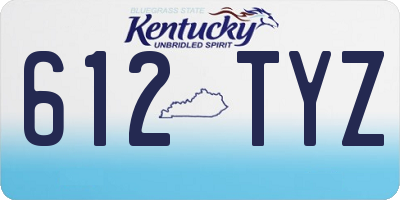 KY license plate 612TYZ