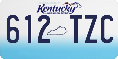 KY license plate 612TZC