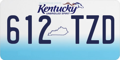 KY license plate 612TZD