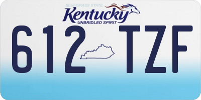 KY license plate 612TZF