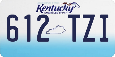 KY license plate 612TZI