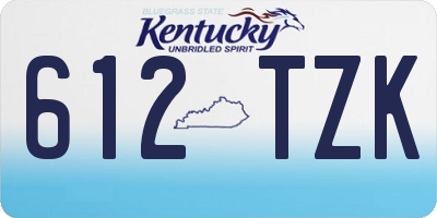 KY license plate 612TZK