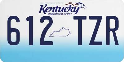 KY license plate 612TZR