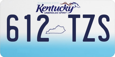 KY license plate 612TZS