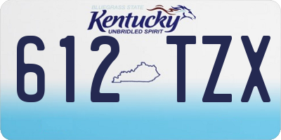 KY license plate 612TZX