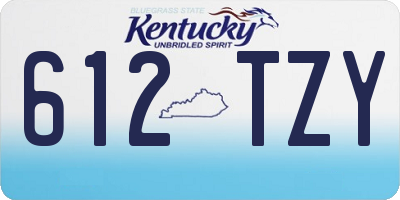 KY license plate 612TZY