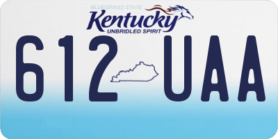 KY license plate 612UAA