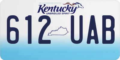KY license plate 612UAB