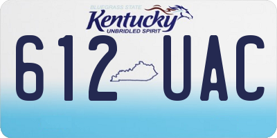 KY license plate 612UAC